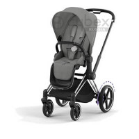 Детская коляска Cybex e-Priam IV (прогулочная) - Mirage Grey / Chrome Black