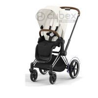 Детская коляска Cybex e-Priam IV (прогулочная) - Off White / Chrome Brown