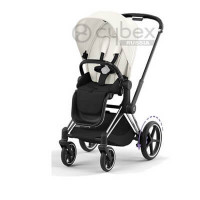 Детская коляска Cybex e-Priam IV (прогулочная) - Off White / Chrome Black