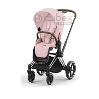 Детская коляска Cybex e-Priam IV (прогулочная) - Peach Pink / Chrome Brown