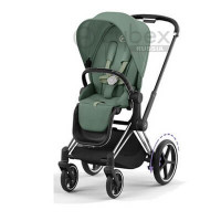 Детская коляска Cybex e-Priam IV (прогулочная) - Leaf Green / Chrome Black
